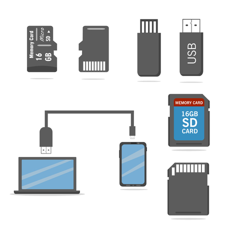 Seth storage of digital information. Vector illustrationのイラスト素材
