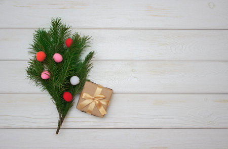 White background for Christmas cards. Background for Christmas wishes. White wooden boards....