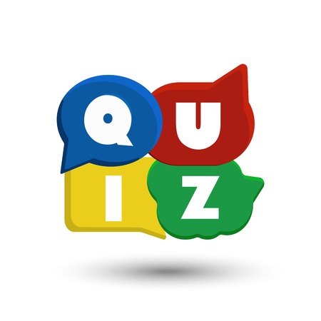 Quiz interesting color vector illustration on white backgroundの写真素材