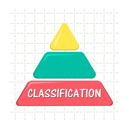 Classification, data analysis, data management icon. Vector illustration on white background.のイラスト素材