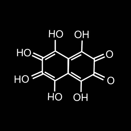 Chemical formula consisting of benzene rings, hexagon. Vector illustrationのイラスト素材