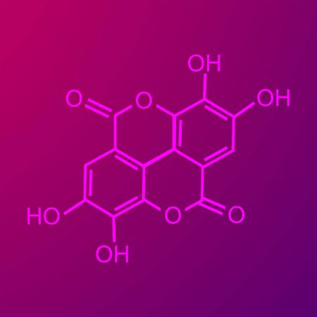 Chemical formula consisting of benzene rings, hexagon. Vector illustrationのイラスト素材