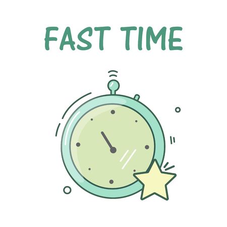 Stopwatch fast time rush hour concept. vector illustrationのイラスト素材