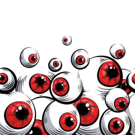 Red eyes. Seamless pattern.のイラスト素材