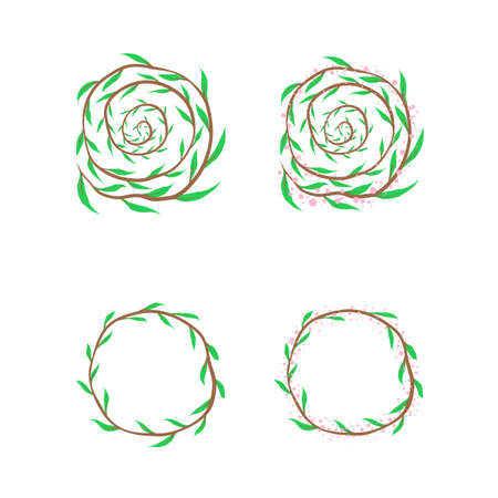 Long branches and small leaves.のイラスト素材