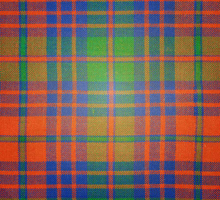 background checkered cloth fabric red green blueの写真素材