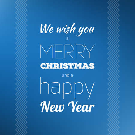 Christmas card. Typography. We wish you a merry Christmas and a happy New Year!のイラスト素材