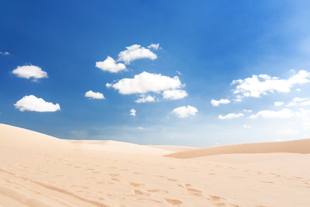 The White Dunes bau sen, bau trang- landmark near Mui Ne, Binh Thuan, Vietnam.の写真素材
