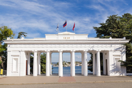 Grafskaya quay (or Count's pier) in Sevastopol. Crimea, Russia. This monument of history and...