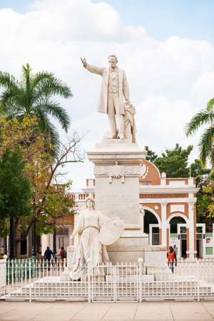 CIENFUEGOS, CUBA - February 05, 2008. Jose Marti square in the historic center of Cienfuegos. UNESCO World Heritage Site.のeditorial素材