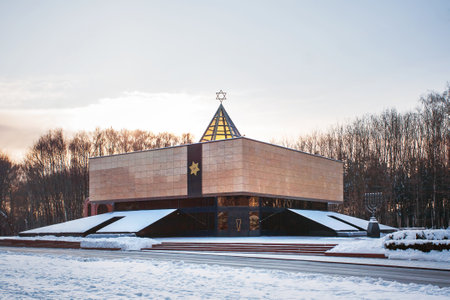 Memorial synagogue on Poklonnaya Gora. The first museum of the Jewish history in the modern Russia. Victory park in Moscow, Russia.のeditorial素材