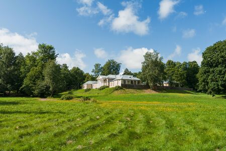 Manor house in Mon Repos Park. Vyborg, Russia.の写真素材