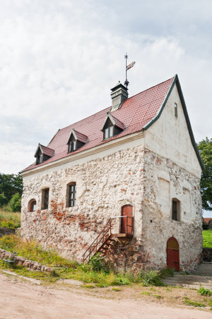 Burgher's farmstead, medieval landmark in Viborg, Russia.のeditorial素材