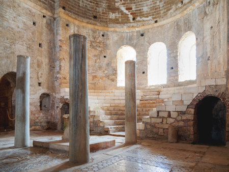 Altar part of the Church of St. Nicholas. Famous religious landmark in Demre, Turkey.のeditorial素材