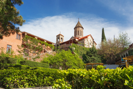 Orhodox church on Elene Akhvlediani Agmarti, Tbilisi, Georgia.の写真素材
