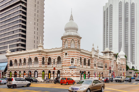 KUALA LUMPUR, MALAYSIA - February 04, 2013. National Textile Museum. Architectural landmark on Dataran Merdeka, Independence Square.のeditorial素材