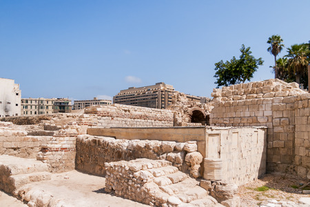 Ruins of the Roman amphitheatre of the IIâIV centuries. Alexandria, Egypt.の写真素材
