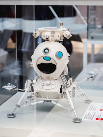 MOSCOW, RUSSIA - June 08, 2019. Lunar ship, module of the manned expedition. Pavilion Space and...