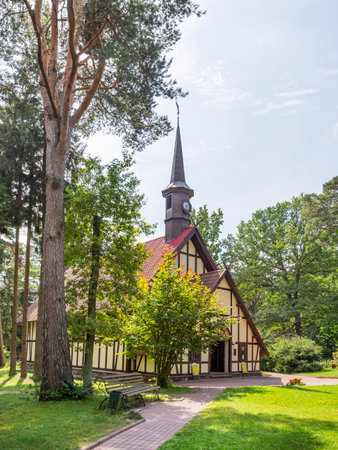 SVETLOGORSK, RUSSIA - July 21, 2019. Organ Hall,  former Catholic chapel - Katholische Kapelle Maria - Seestern.のeditorial素材
