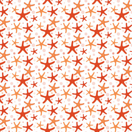 Pattern of sea starsのイラスト素材