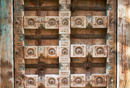 close up shot of wood texture door. backgroundの写真素材