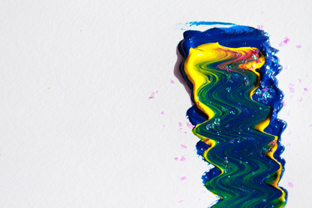 Abstract paint on the white paper. Background.の写真素材