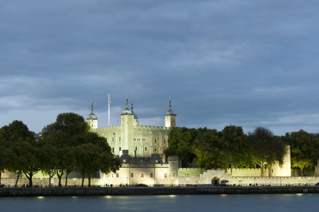 the london tower on river Thames