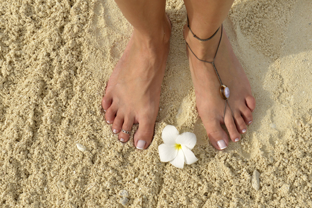 Beautiful female feetの写真素材