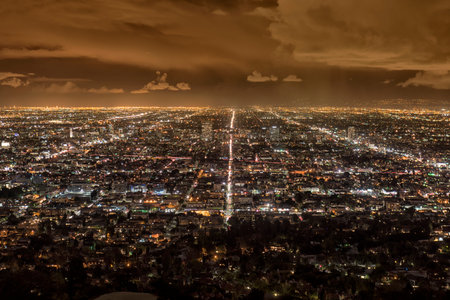 Los Angeles cityscapeの写真素材