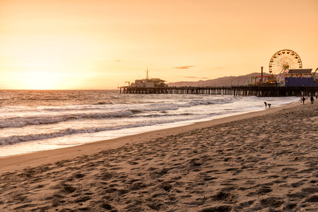santa monica beach, Los Angeles, Californiaのeditorial素材