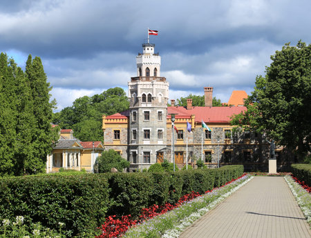 Sigulda New Castle built in 1878 in the Neo-Gothic style as the living house for the owners of the...
