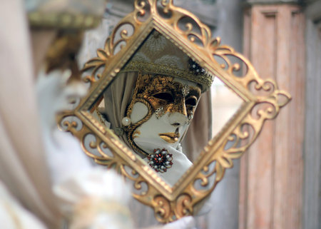 Carnival of Venice is an annual festival held in Venice, Italyの写真素材