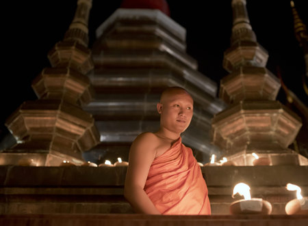 Buddhist monk in Chiang Mai, Thailand