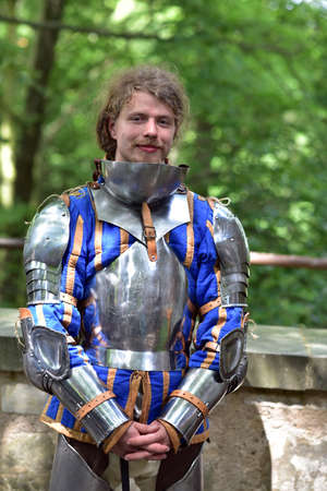 Valdstejn Castle, Czech Republic, People wearing medieval costumeのeditorial素材