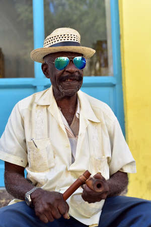 Street musicians perform for tourists and tips in Old Havana, Havana, Cubaのeditorial素材