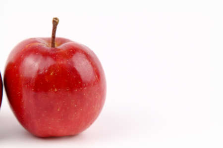 Fresh Red Apple isolated white backgroundの写真素材