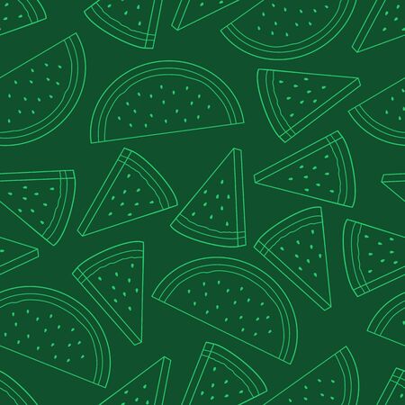 Unique and Trendy Watermelon Irregular Seamless Pattern. Unique and Trendy irregular seamless pattern background for your unique design.のイラスト素材