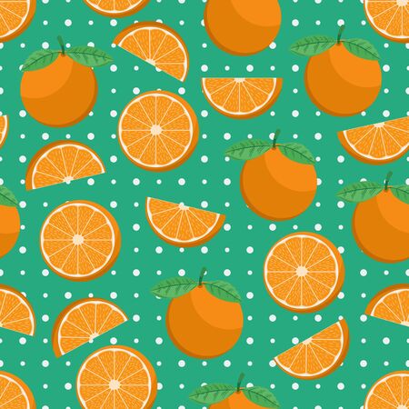 Unique and Trendy Juicy Orange Irregular Seamless Pattern. Unique and Trendy seamless pattern background for your unique design.のイラスト素材