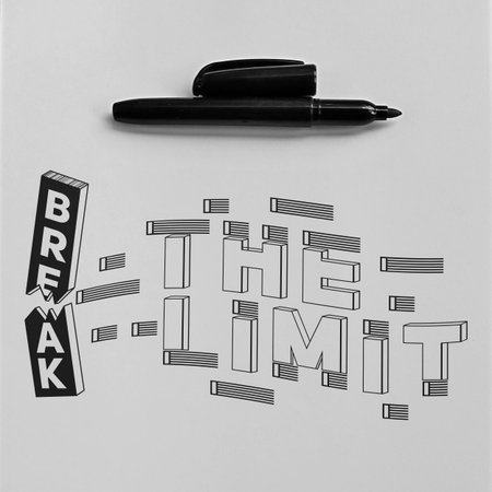 Break the Limit. Unique and Trendy Motivational or Inspirational Quote