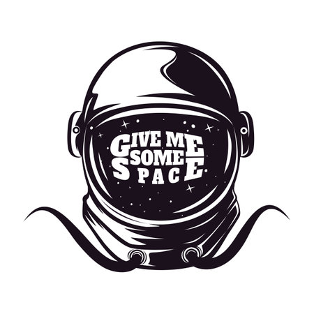Give Me Some Space, Astronaut and Space Typography Quote Design.のイラスト素材