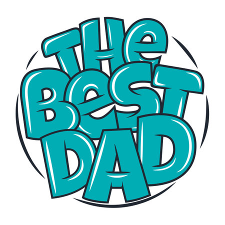The Best Dad, Father's Day Typography Quote Design.のイラスト素材