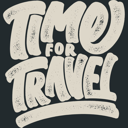 Time For Travel, Adventure and Travel Typography Quote Design.のイラスト素材