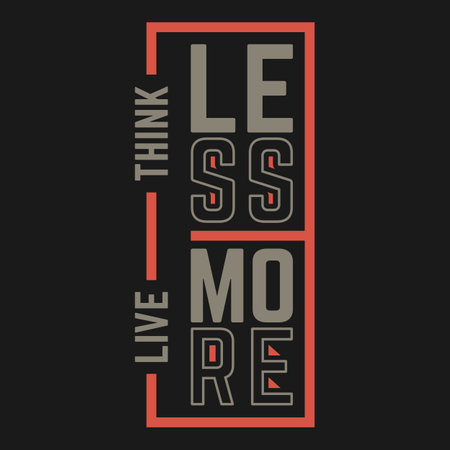 Think Less Live More, Adventure and Travel Typography Quote Design.のイラスト素材