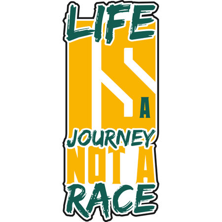 Life is a Journey, Not a Race, Adventure and Travel Typography Quote Design.のイラスト素材