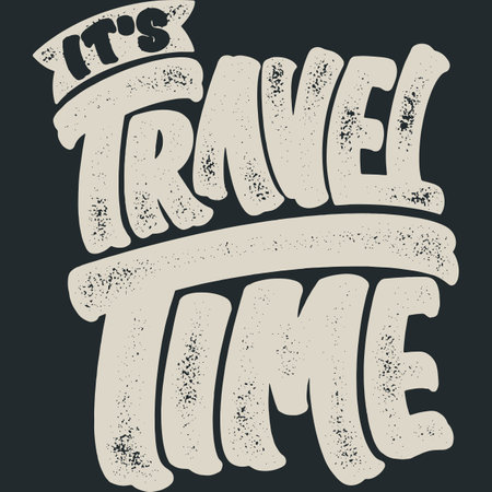It's Travel Time, Adventure and Travel Typography Quote Design.のイラスト素材
