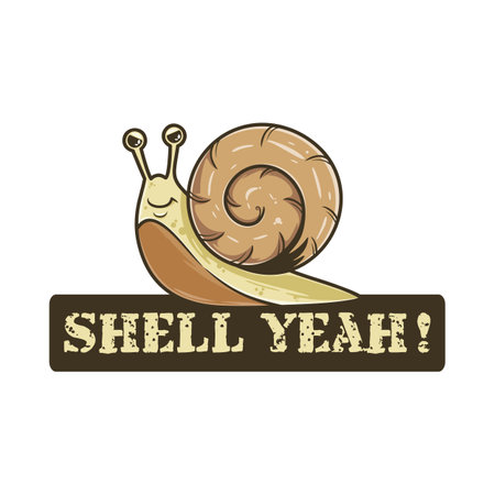 Shell Yeah, Funny Typography Quote Design.のイラスト素材