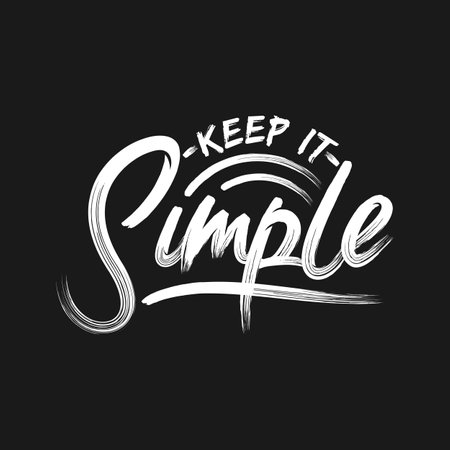 Keep It Simple, Motivational Typography Quote Design.のイラスト素材