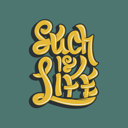 Such is Life, Motivational Typography Quote Design.のイラスト素材