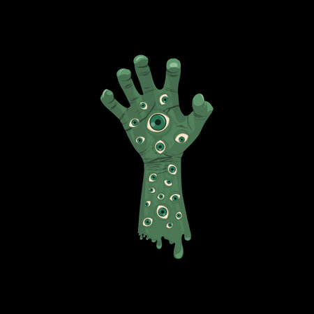 Zombie Hand, Skull and Zombie Typography Quote Design for T-Shirt, Mug, Poster or Other Merchandise.のイラスト素材