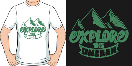 Explore the Unseen, Adventure and Travel T-Shirt Design.のイラスト素材